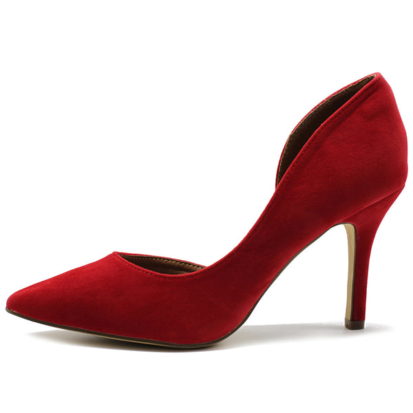 Ollio Ollio Women Shoes Fashion Faux-Suede Dress High Heels D'Orsay Pumps