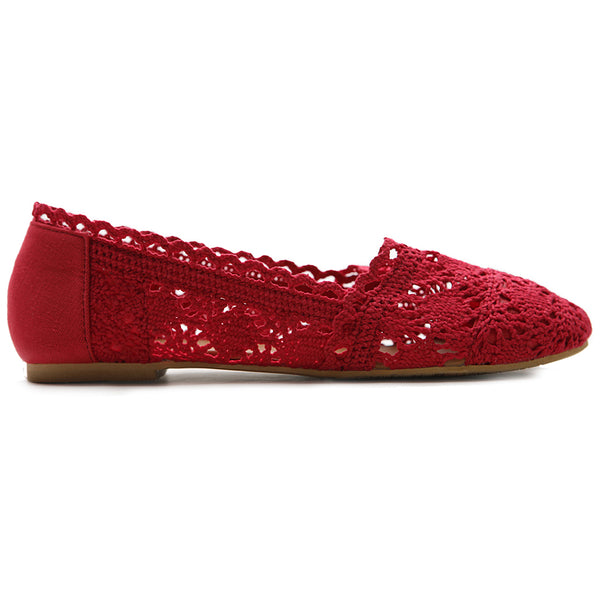 Ollio Ollio Womens Shoe Lace Ballet Breathable Flat (Black Blue Green Navy Red)