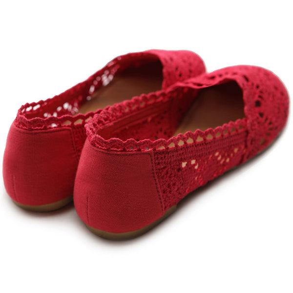 Ollio Ollio Womens Shoe Lace Ballet Breathable Flat (Black Blue Green Navy Red)