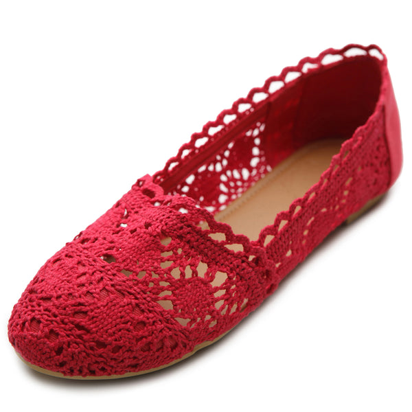 ollio Ollio Womens Shoe Lace Ballet Breathable Flat (Black Blue Green Navy Red)