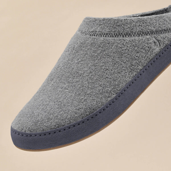 Olukai Hāmani Hulu Men’s Wool Mule Slipper Graphite