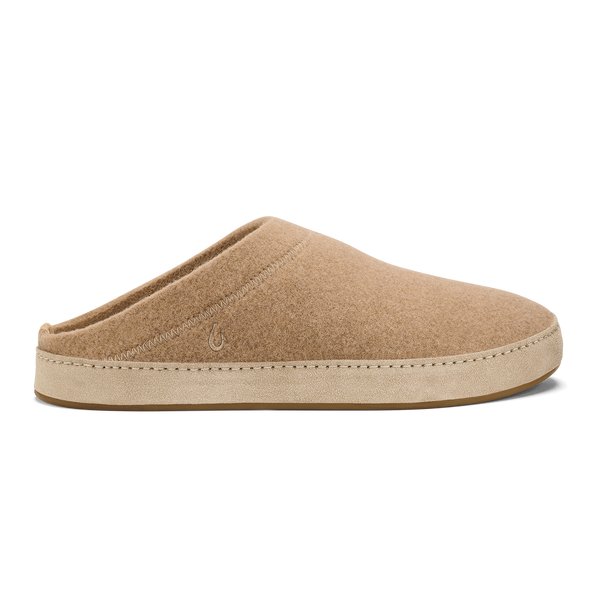 olukai Hāmani Hulu Men’s Wool Mule Slipper Oatmeal