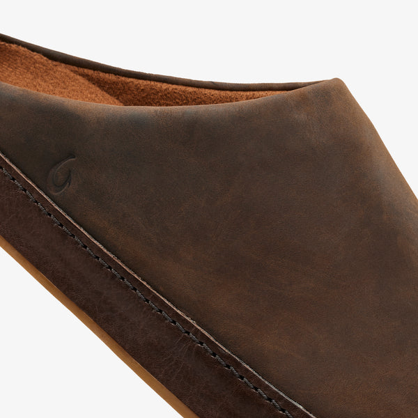 Olukai Kuʻu Men’s Suede Slip-On Shoes Dark Java