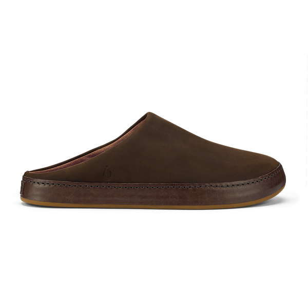 olukai Kuʻu Men’s Suede Slip-On Shoes Dark Java