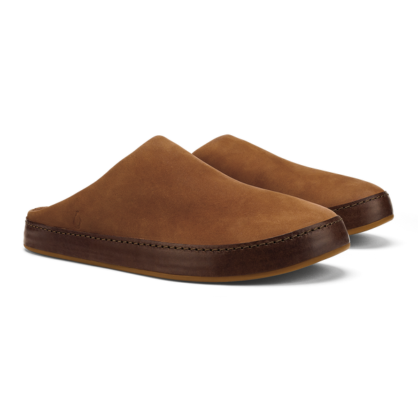 Olukai Kuʻu Men’s Suede Slip-On Shoes Toffee