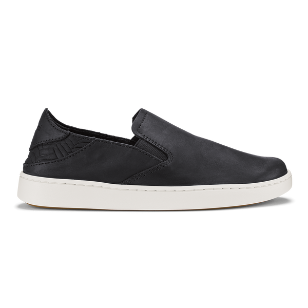 olukai Pehuea Leather Onyx