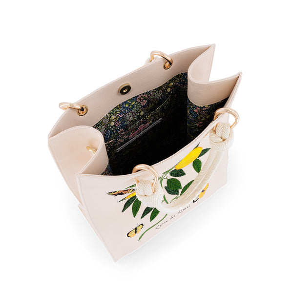 Olympia Le Tan Lemons And Butterflies (Tote Long)