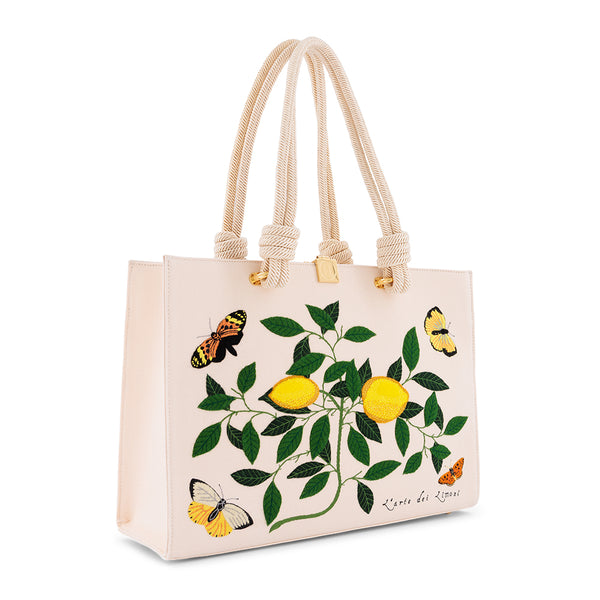 Olympia Le Tan Lemons And Butterflies (Tote Medium)