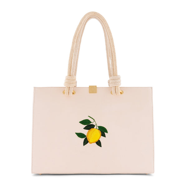 Olympia Le Tan Lemons And Butterflies (Tote Medium)