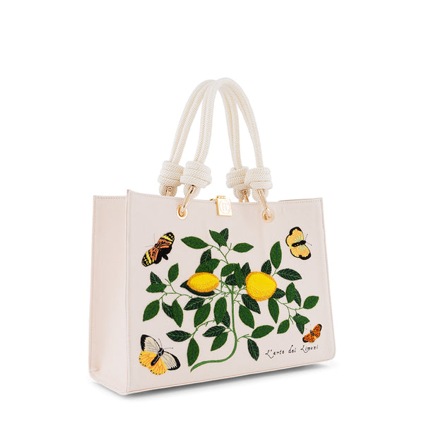 Olympia Le Tan Lemons And Butterflies (Tote Small)