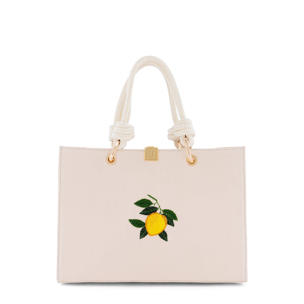 Olympia Le Tan Lemons And Butterflies (Tote Small)