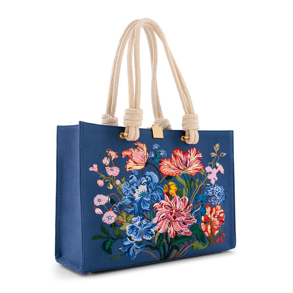 Olympia Le Tan Ocean Flowers (Tote Medium)
