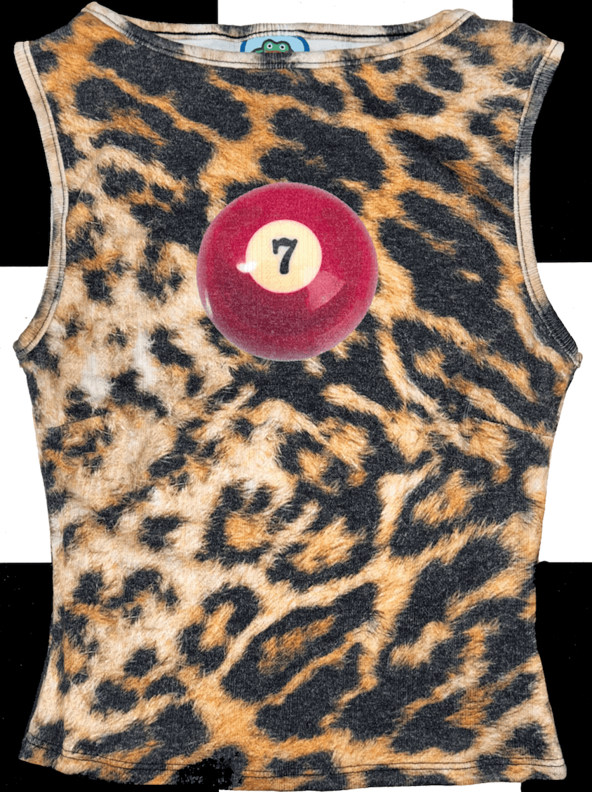 o'mighty 7BALL LEOPARD POINTELLE TANK