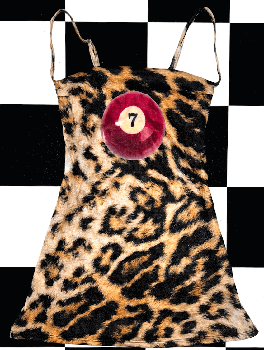 o'mighty 7BALL LEOPARD SLUB MINI DRESS