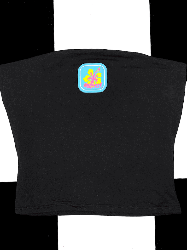 o'mighty ALOHA BOOB TUBE IN BLACK