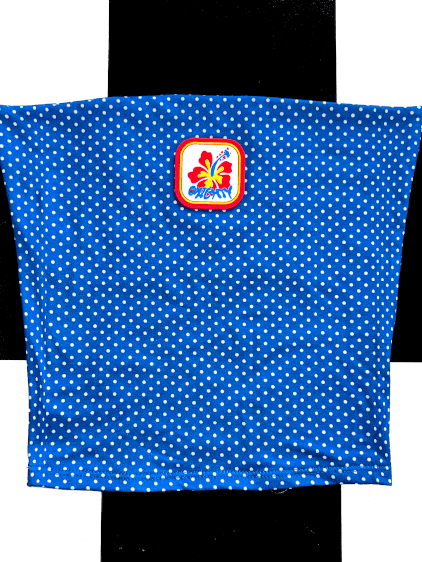 o'mighty ALOHA BOOB TUBE IN BLUE POLKA