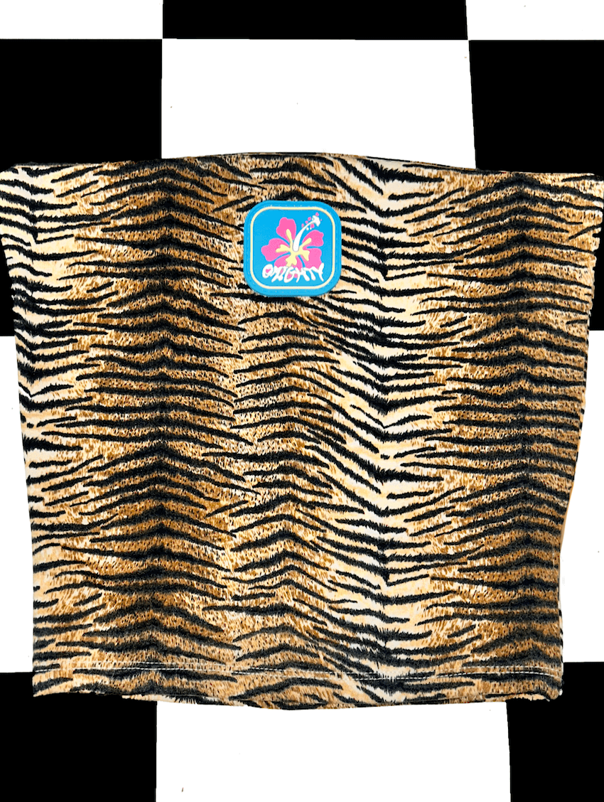 o'mighty ALOHA BOOB TUBE IN BROWN ZEBRA