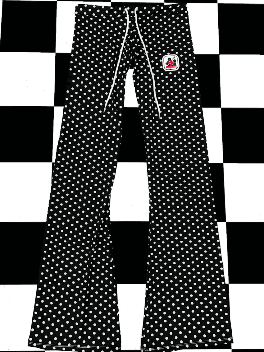 o'mighty ALOHA PANT IN BLACK POLKA
