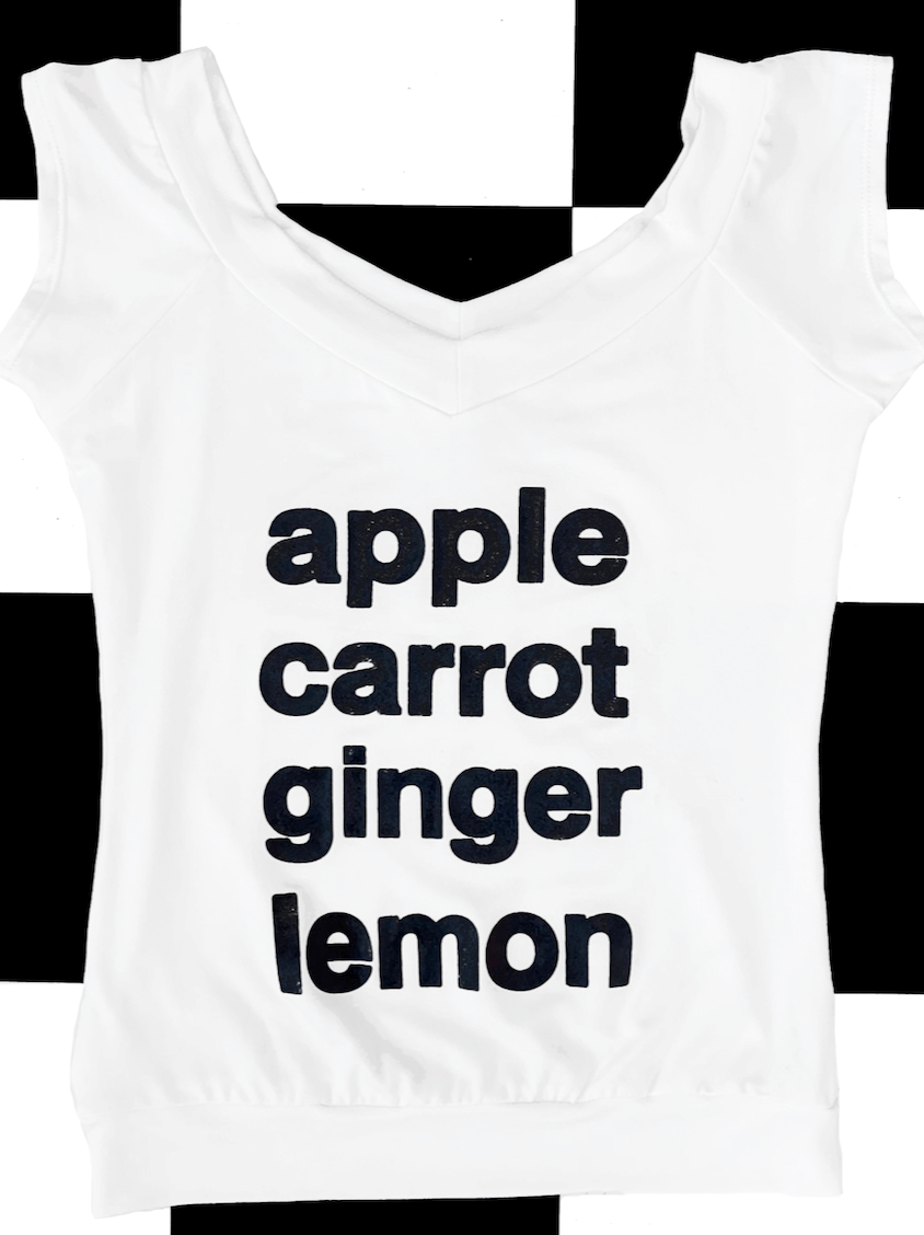 o'mighty APPLE CARROT GINGER LEMON WHITE TOP
