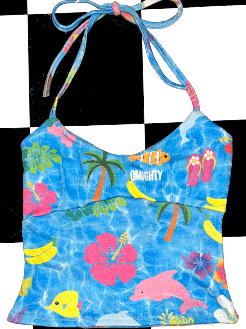 o'mighty AQUAMARINE POINTELLE HALTER