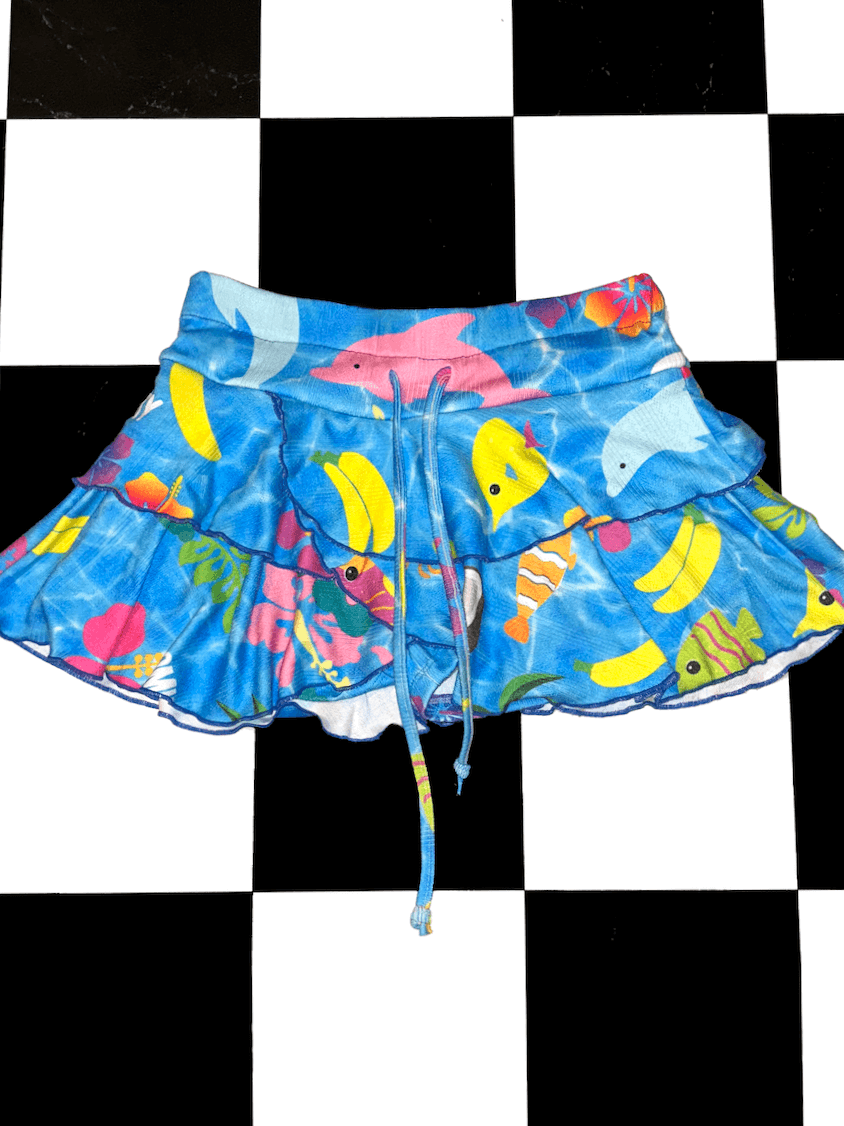 o'mighty AQUAMARINE POINTELLE SKORT