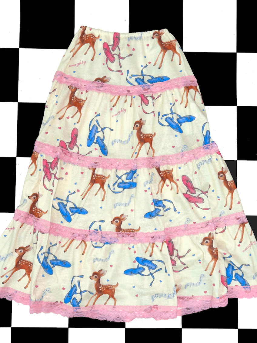 o'mighty BALLET BAMBI WAFFLE LONG SKIRT