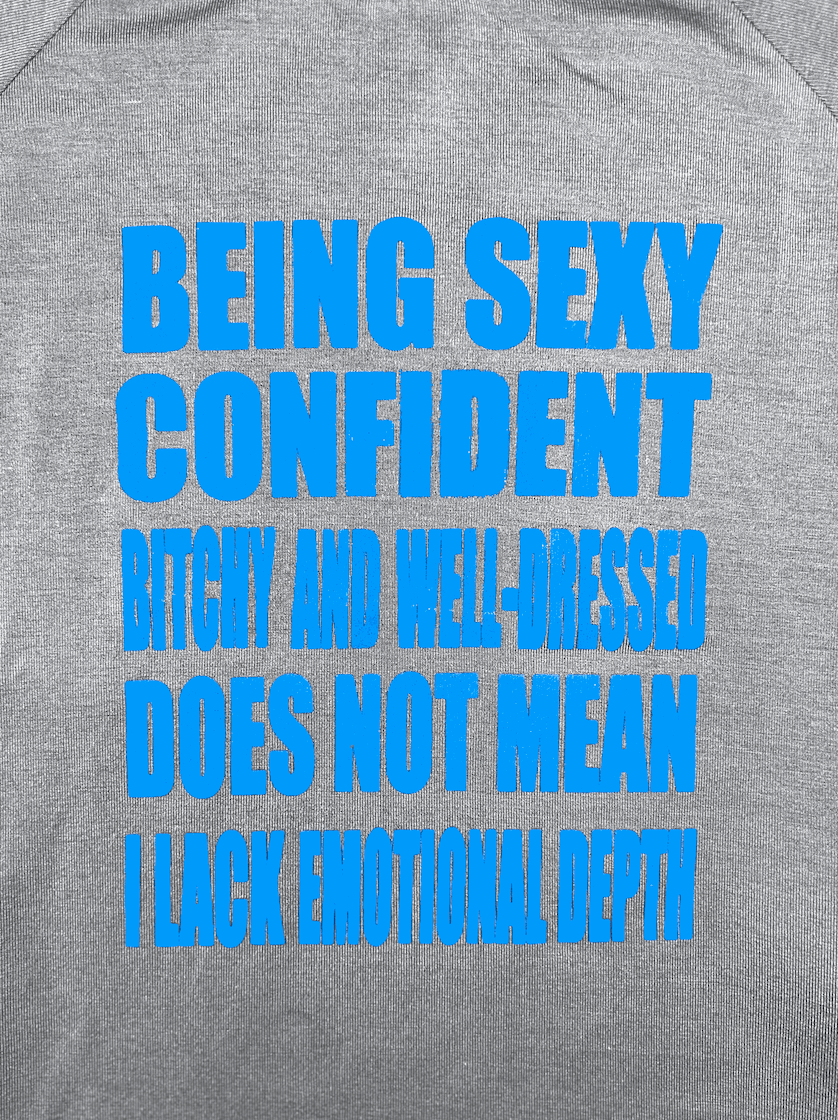 o'mighty BEING SEXY BABY TEE IN GREY