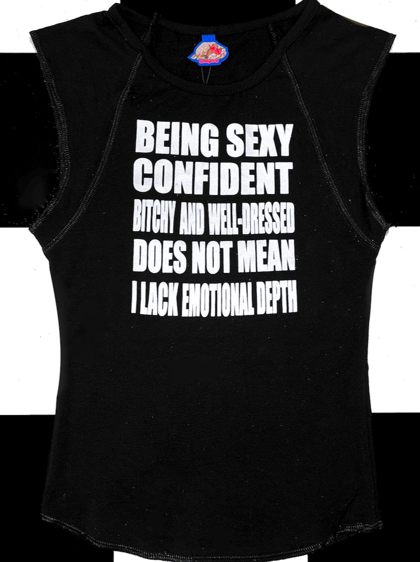 o'mighty BEING SEXY MUSCLE TANK IN BLACK