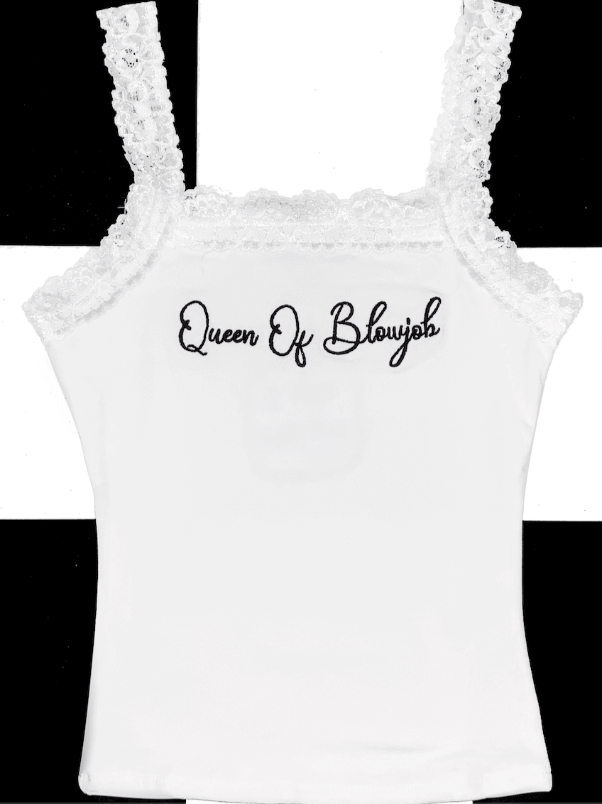 o'mighty BJ QUEEN LACE CAMI IN WHITE