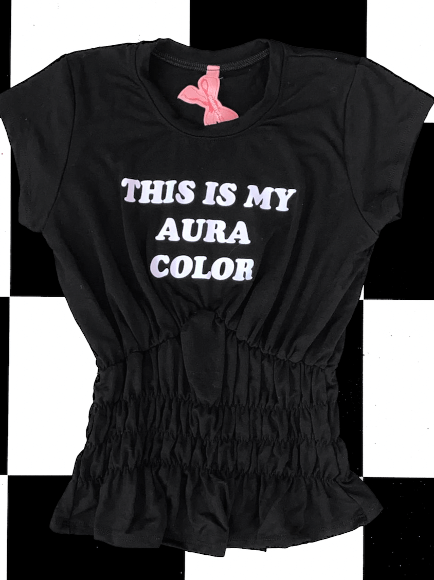 o'mighty BLACK AURA SCRUNCHIE TEE