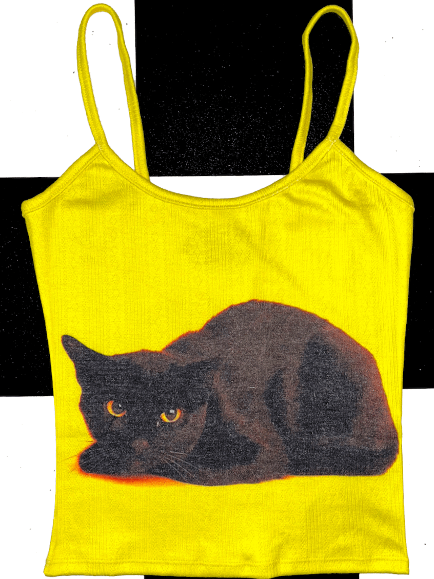 o'mighty BLACK CAT POINTELLE CAMI