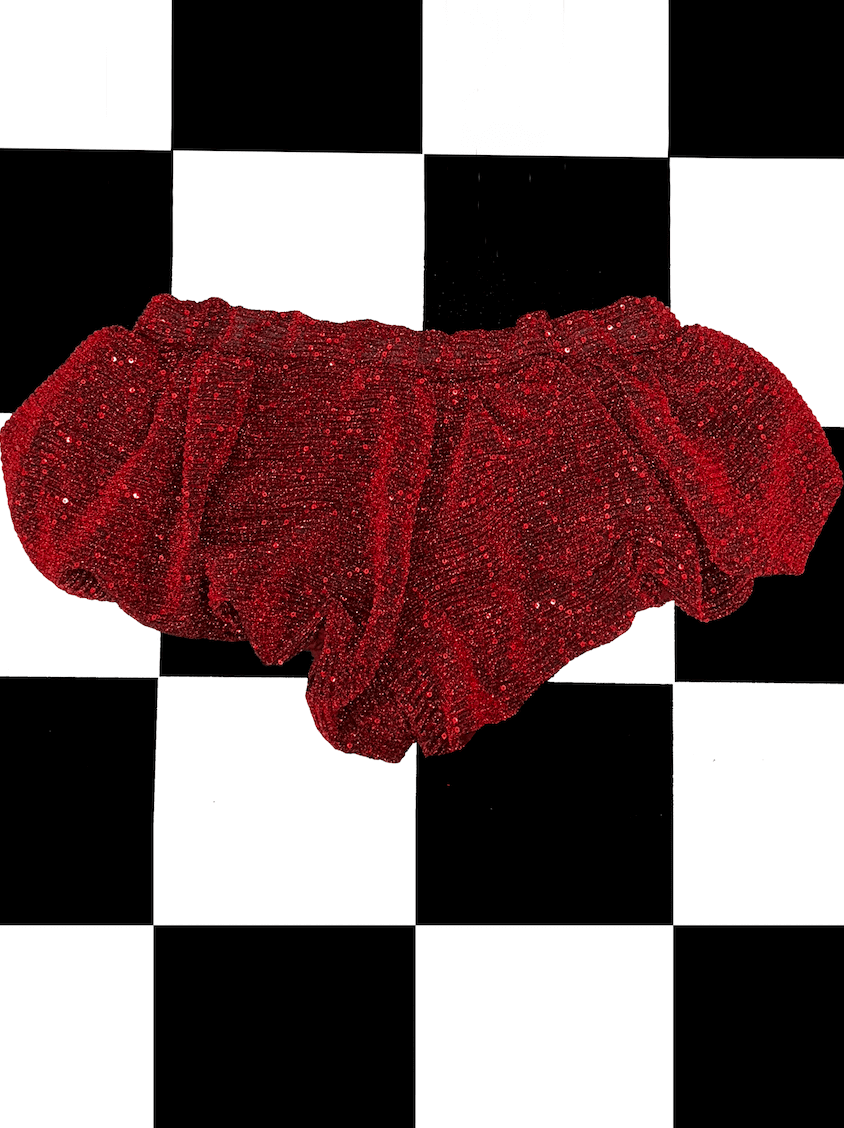 o'mighty BOBA SHORT IN RED SHIMMER