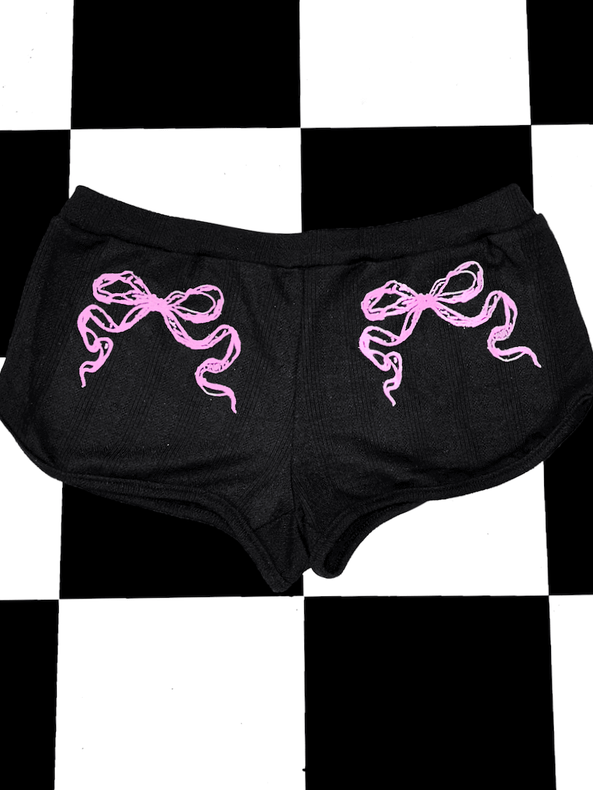 o'mighty BOW POINTELLE SHORT IN BLACK