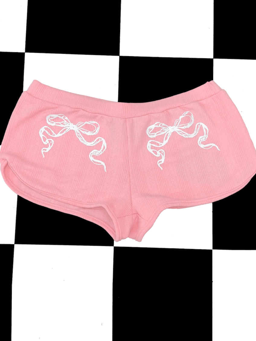 o'mighty BOW POINTELLE SHORT IN PINK