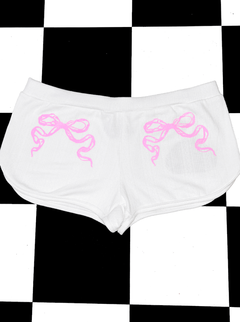 o'mighty BOW POINTELLE SHORT IN WHITE