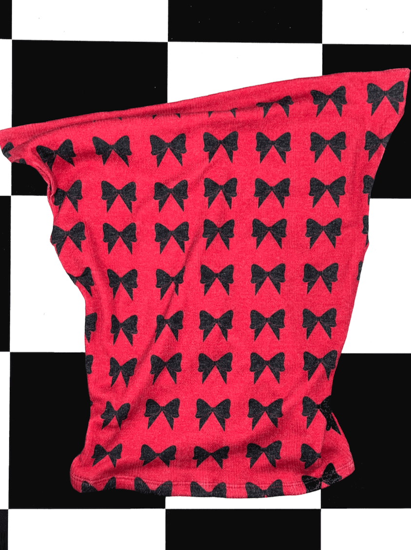 o'mighty BOW POINTELLE TOP IN RED