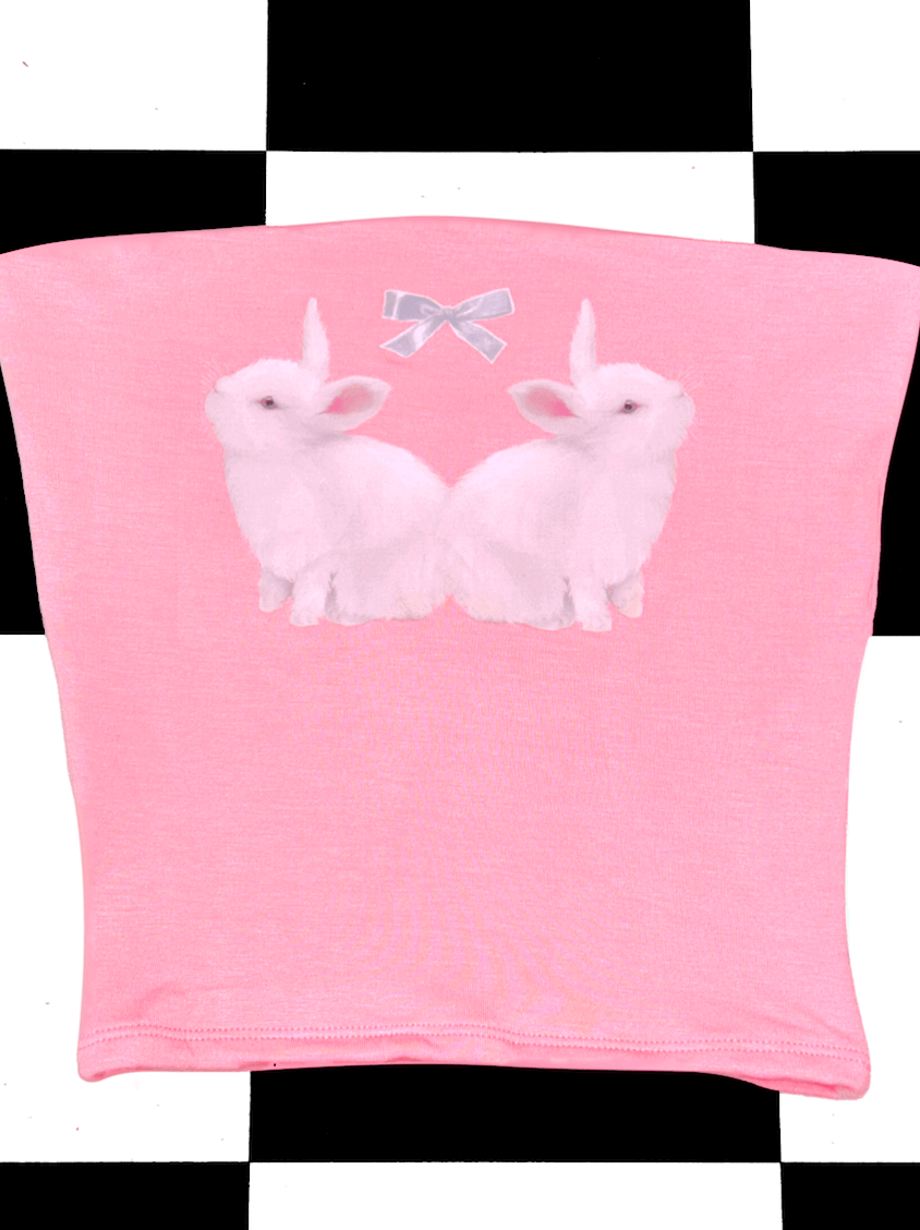 o'mighty BUNNY BOOB TUBE IN PINK