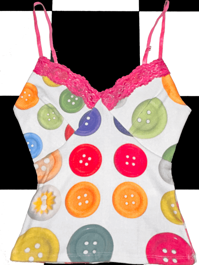 o'mighty BUTTONS POINTELLE CAMI