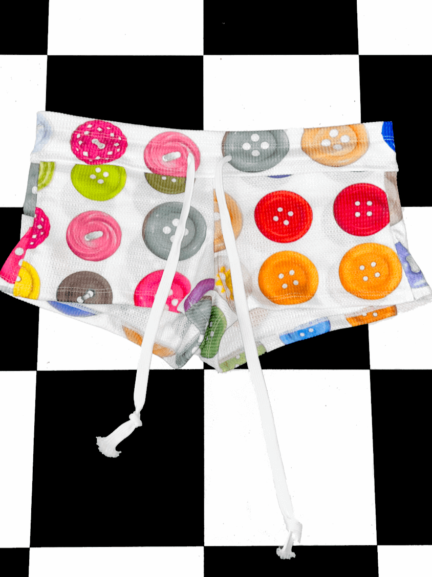 o'mighty BUTTONS WAFFLE BOY SHORT
