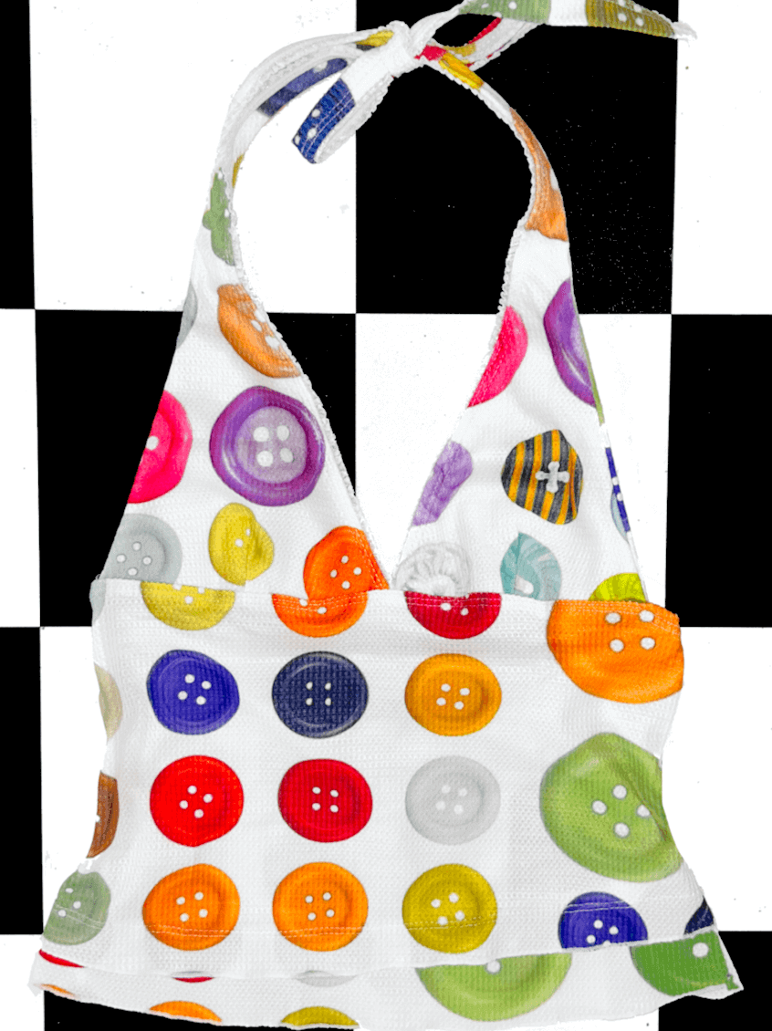 o'mighty BUTTONS WAFFLE HALTER