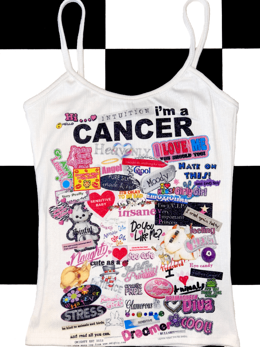 o'mighty CANCER POINTELLE CAMI