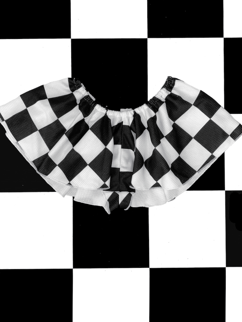 o'mighty CHECKERED FLARE SHORT