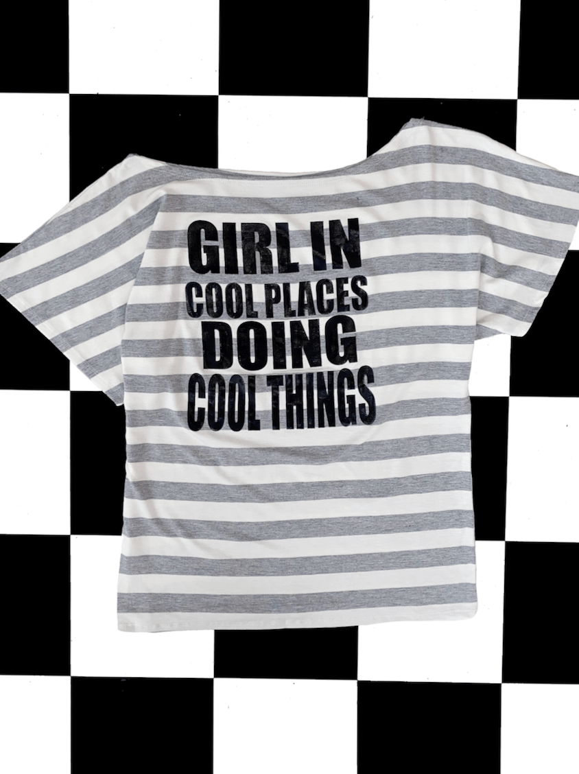 o'mighty COOL GIRL STRIPED OFFSHOULDER