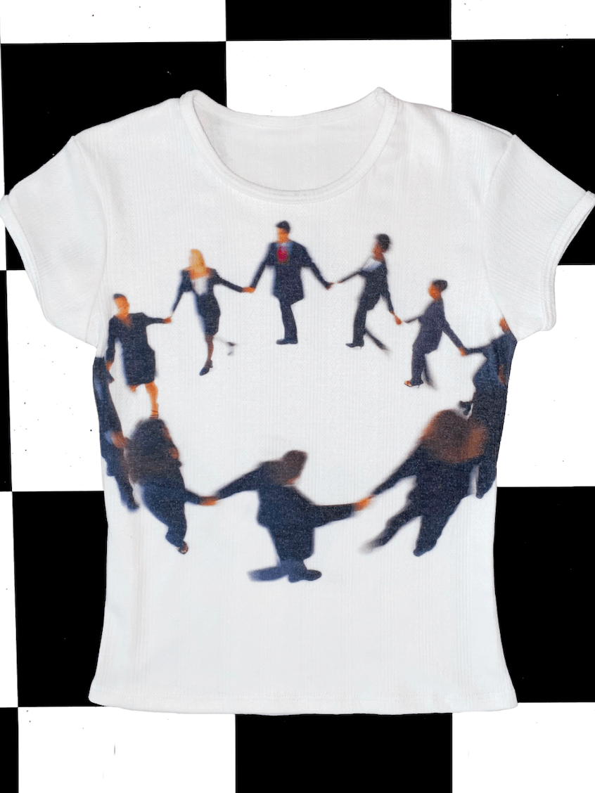 o'mighty CORPORATE POINTELLE TEE