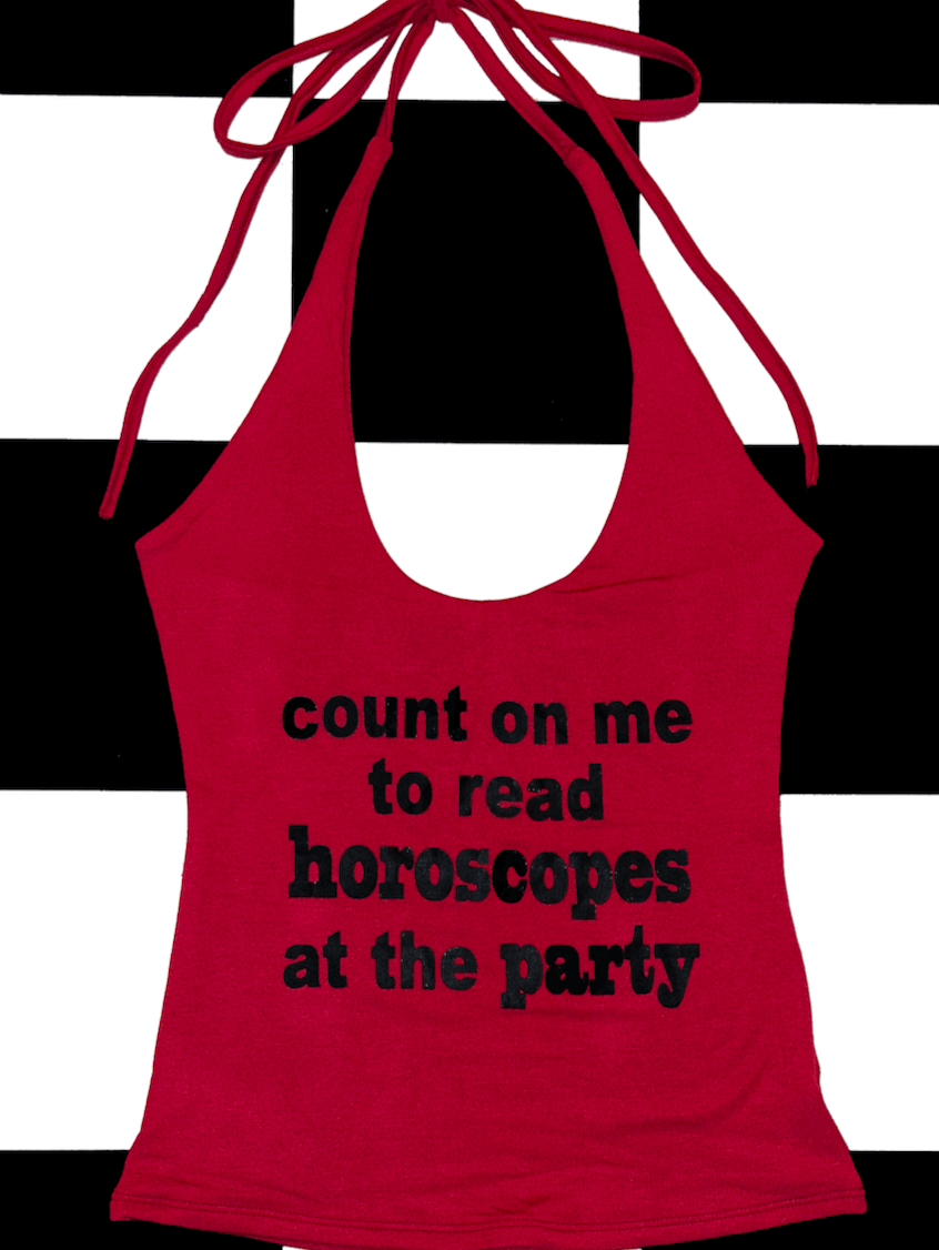 o'mighty COUNT ON ME HALTER IN RED