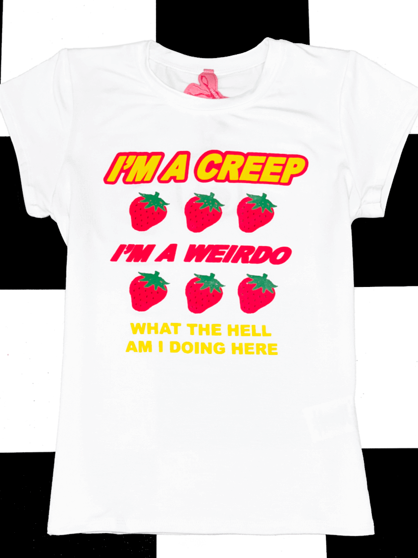o'mighty CREEP BABY TEE IN WHITE