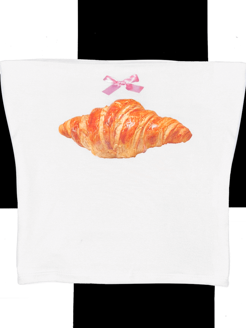 o'mighty CROISSANT BOOB TUBE IN WHITE