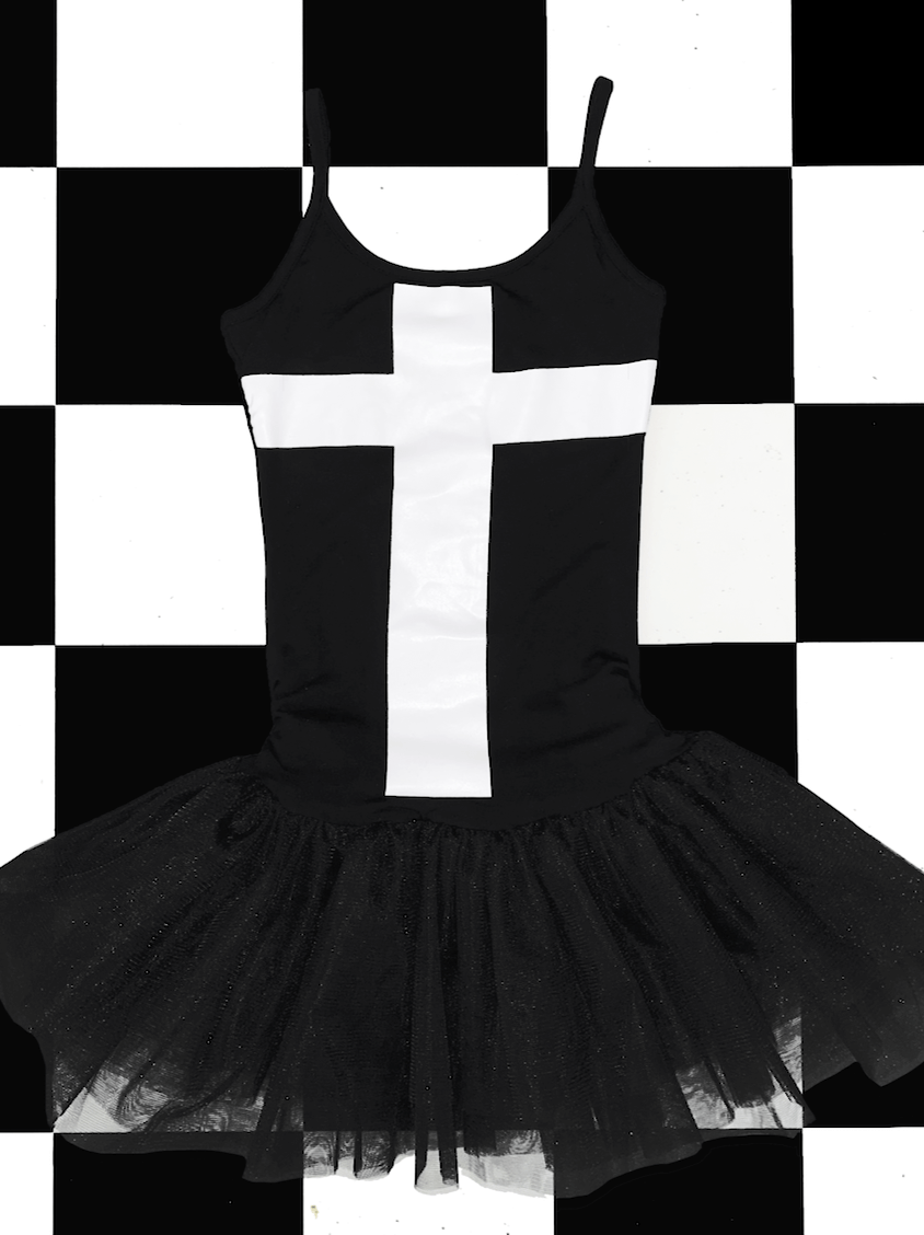 o'mighty CROSS TUTU DRESS IN BLACK