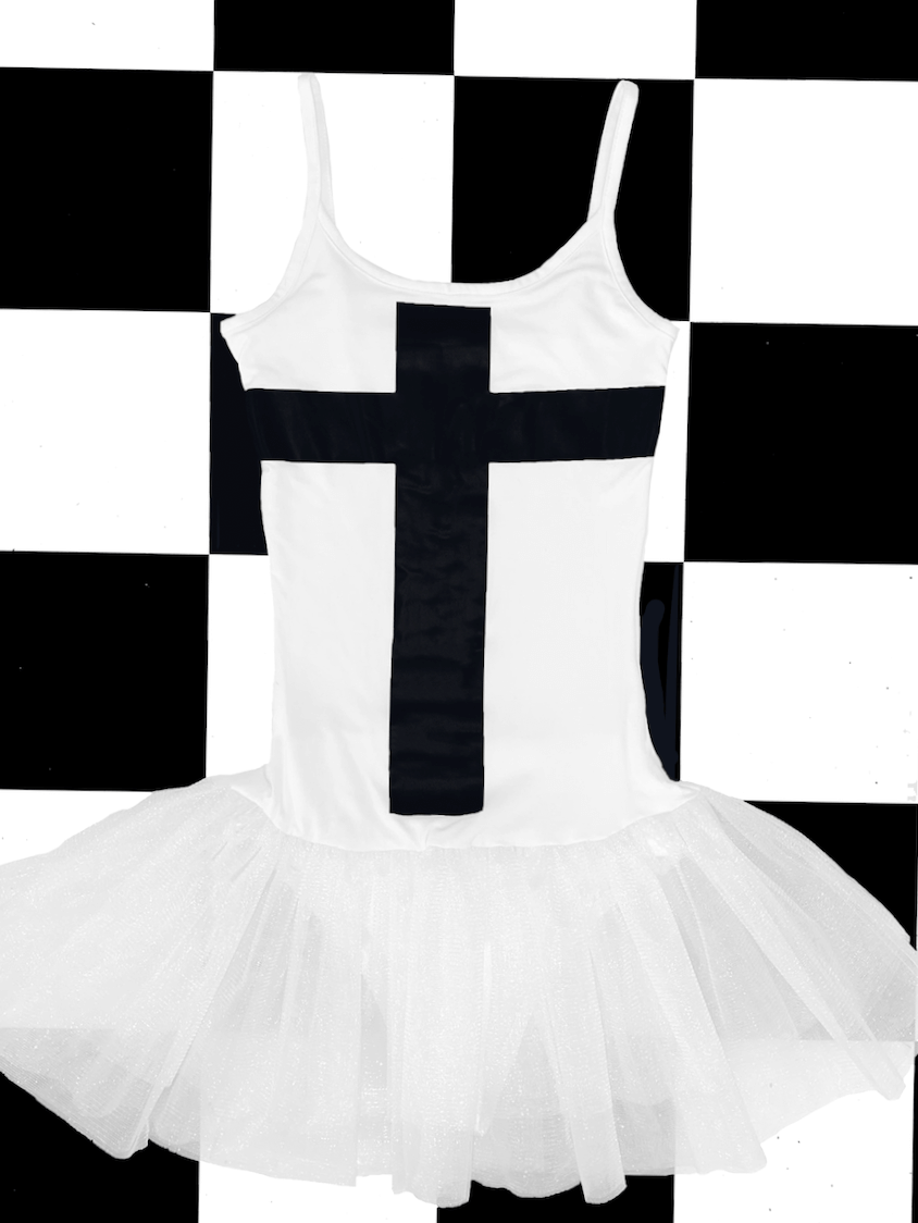 o'mighty CROSS TUTU DRESS IN WHITE