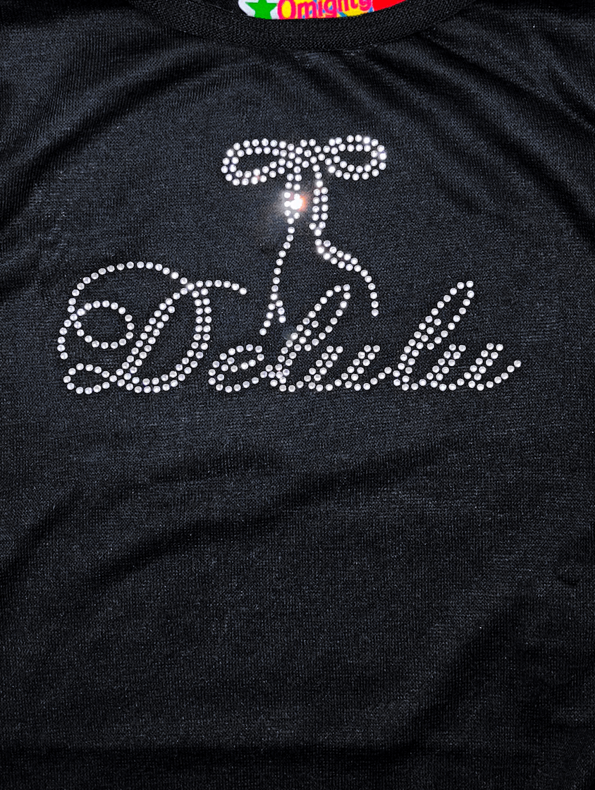 o'mighty DELULU SLUB BABY TEE IN DIAMANTE